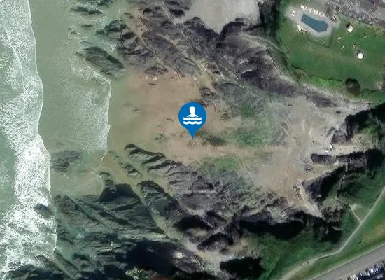 Satellite view of Combesgate Beach, Woolacombe
