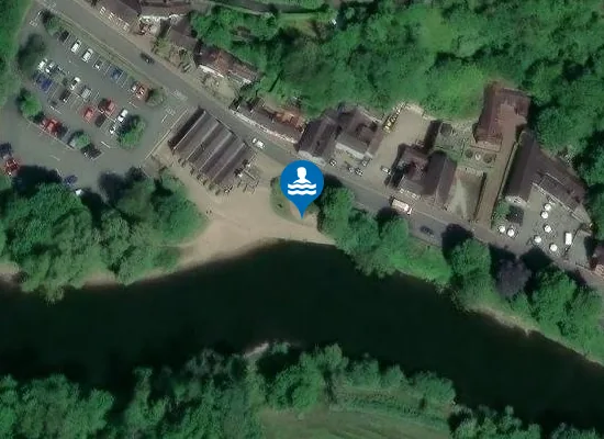 Satellite view of River Severn at Ironbridge