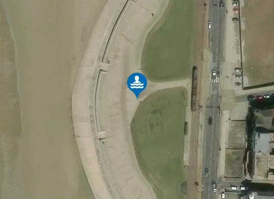 Satellite view of Blackpool Central