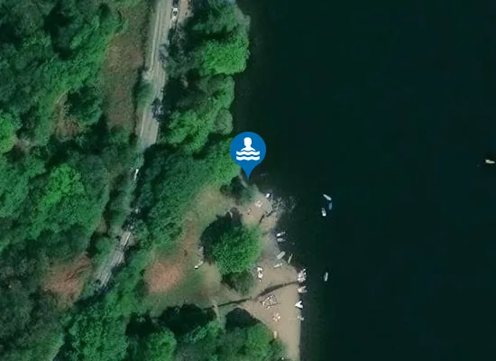 Satellite view of Coniston Water, Brown Howe