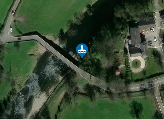 Satellite view of River Ribble at Edisford Bridge