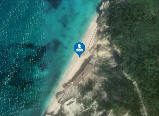 Satellite image of Shpella e Pëllumbave