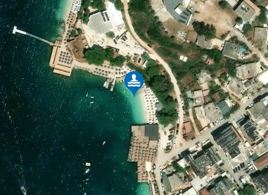 Satellite image of Bora Bora-Beach