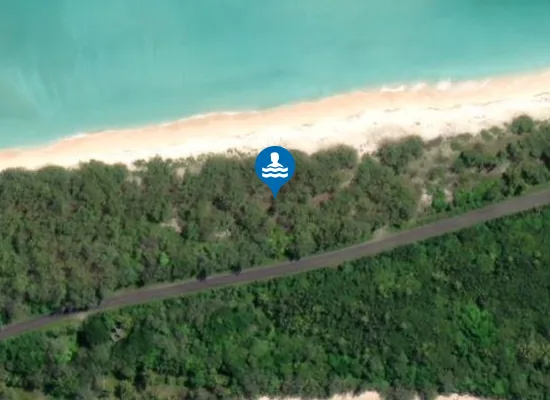 Satellite view of Plage du Pont de Mouli