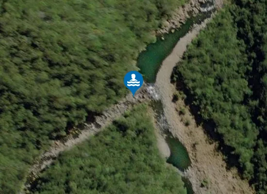 Satellite image of plage bivouac du confluent
