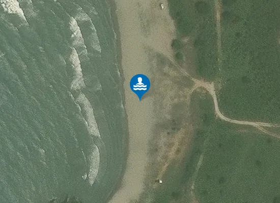 Satellite image of Porto Novo Beach