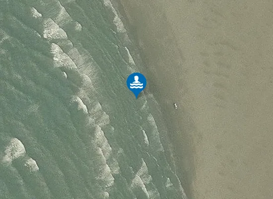 Satellite image of Zvërnec Beach