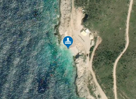 Satellite image of Mateus beach
