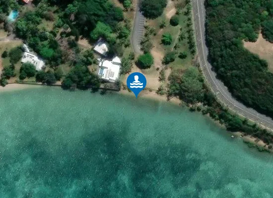 Satellite view of Plage de l'Aquarêve