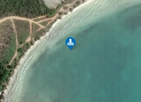 Satellite image of Plage Blanche