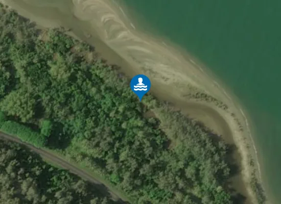 Satellite image of Plage Baie Lebris