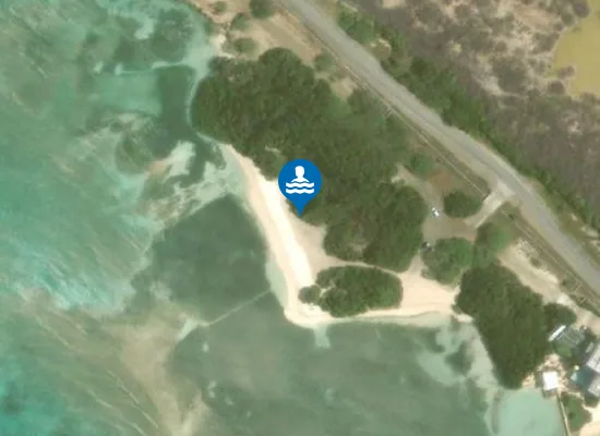 Satellite image of Santo Largo Beach (Savaneta Beach)