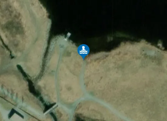 Satellite image of Rusasetvatnet flytebrygge