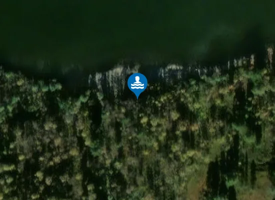 Satellite image of Ångardsvatnet badestrand