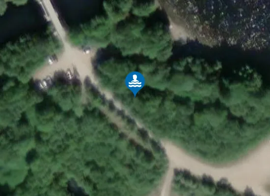 Satellite image of Bjørsjøen badeplass