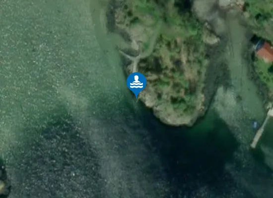 Satellite image of Fløksand och Leirvik Gard Friluftområde