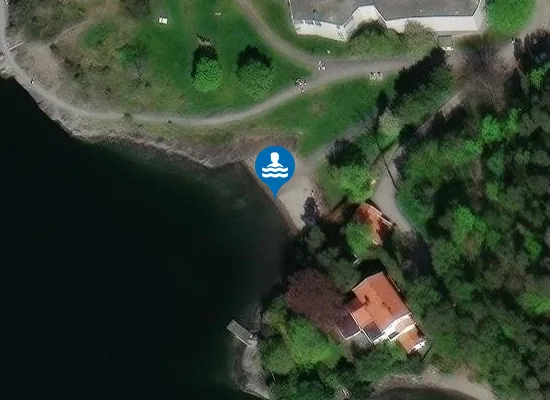 Satellite image of Høvikodden badestrand