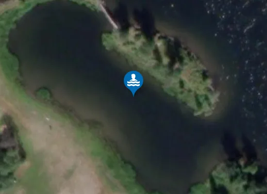 Satellite image of Skumsrudvollene Badeplass