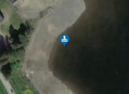 Satellite image of Kvarbergvika Badeplass