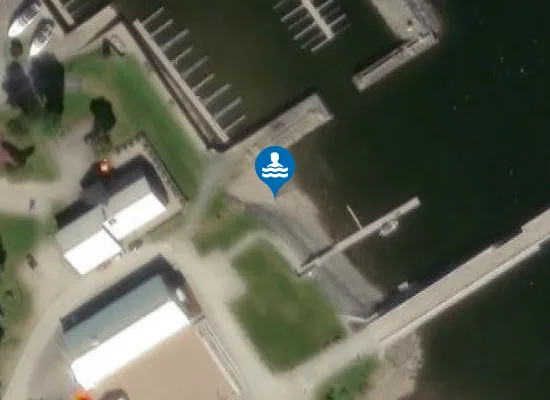 Satellite image of Melkefabrikken Badeplass