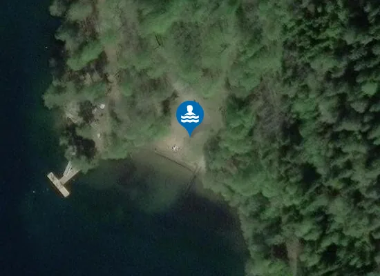 Satellite image of Lutvann badeplass