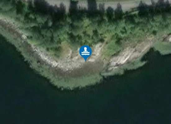 Satellite image of Gautviken Naturiststrand