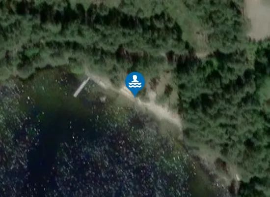 Satellite image of Vikodden badeplass