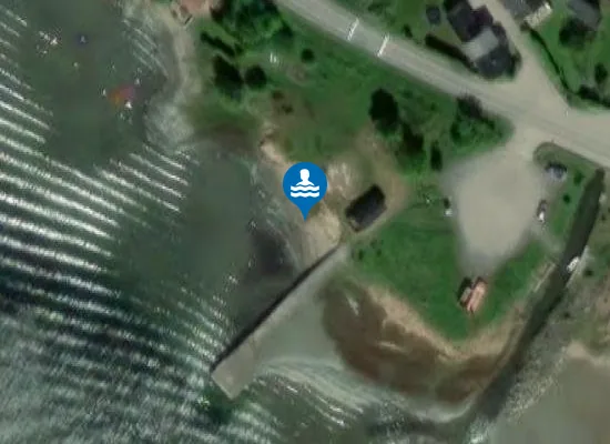 Satellite image of Sandobrygga badeplass