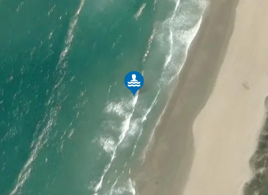 Satellite image of Hellestøstranden