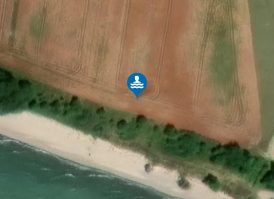 Satellite image of Hårbølle Strand