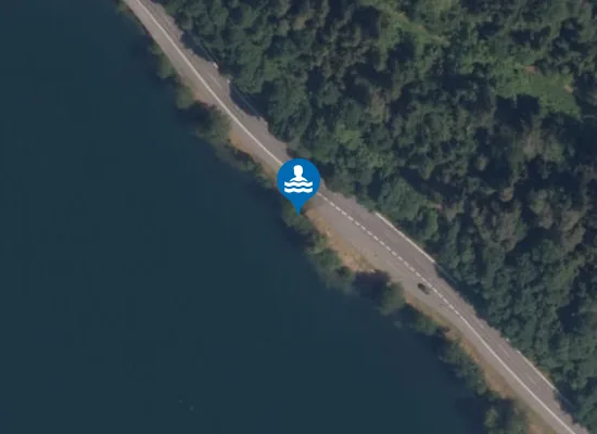 Satellite image of Freier Seezugang Millstättersee nahe Schiffsanlegestelle Dellach-Sappl
