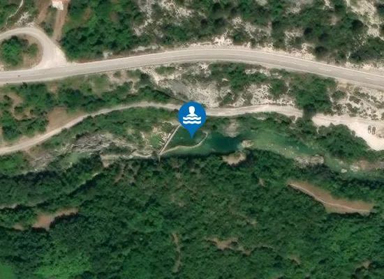 Satellite image of Donji slap