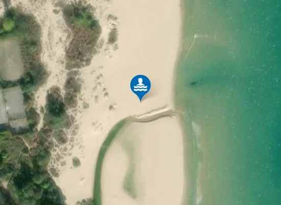 Satellite image of Nudist Beach