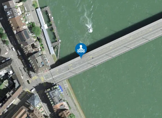 Satellite image of Basler Rheinschwimmen
