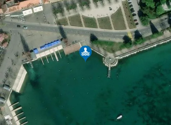 Satellite image of Zone de baignade du Vieux-Port d'Ouchy