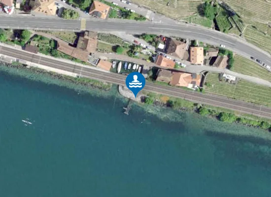Satellite image of Plage de St-Saphorin