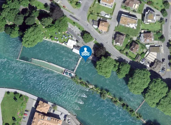 Satellite image of Flussbad Schwäbis