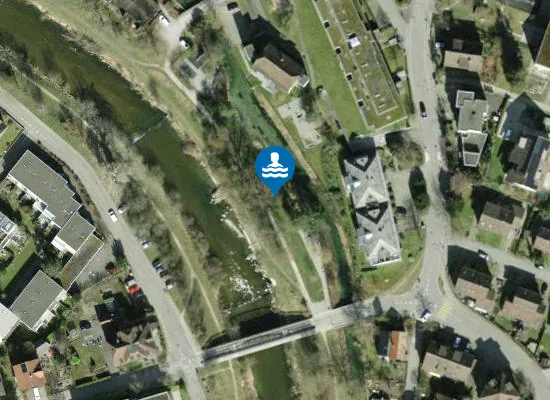 Satellite image of Altes Kanalbad Töss