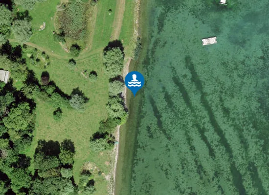 Satellite image of Kiesstrand Naturschutzgebiet Aachmündung