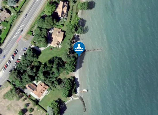 Satellite image of Plage de Crans