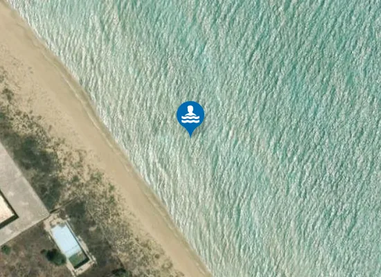Satellite image of Glossa Beach