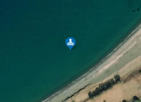 Satellite image of Pachyamos Beach