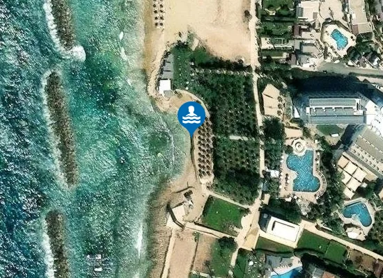 Satellite image of St. George Beach