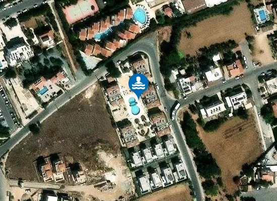 Satellite image of Faros Beach