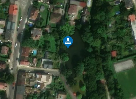 Satellite image of Podharťská pláž
