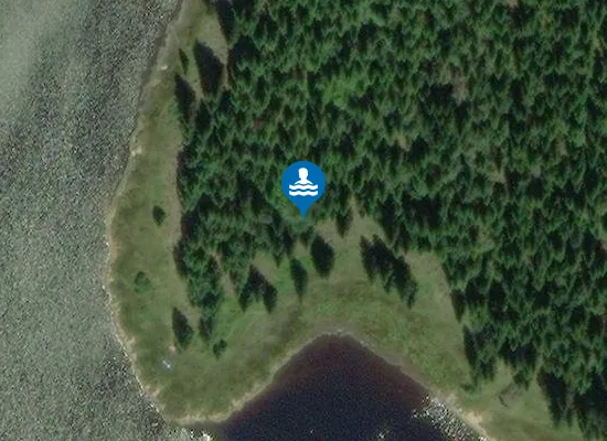 Satellite image of nudistická pláž