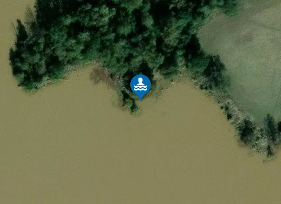 Satellite image of nudistická pláž