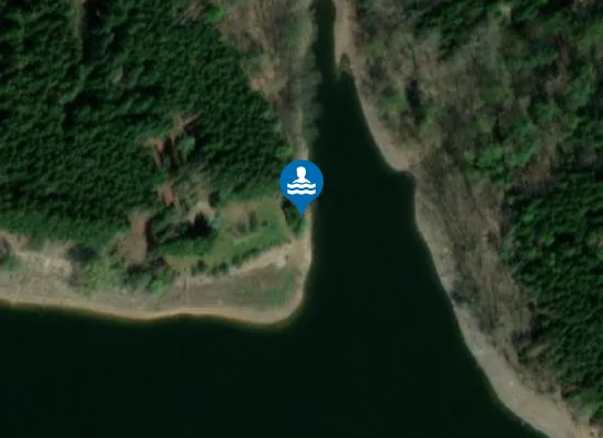 Satellite image of nudapláž Křetínka