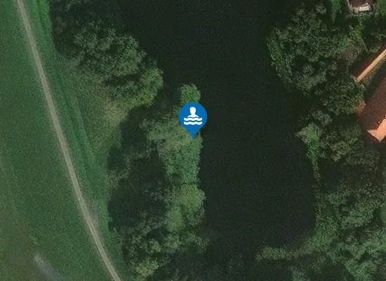 Satellite image of Badestelle Laaker Brack