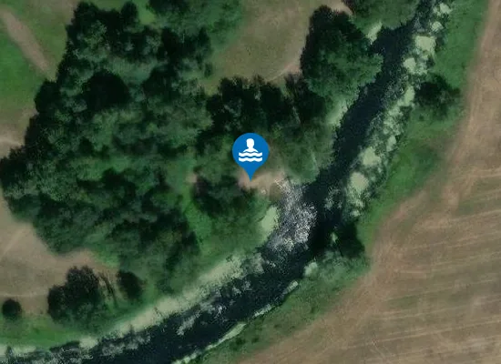 Satellite image of Naturbadestelle Priesterwiesen